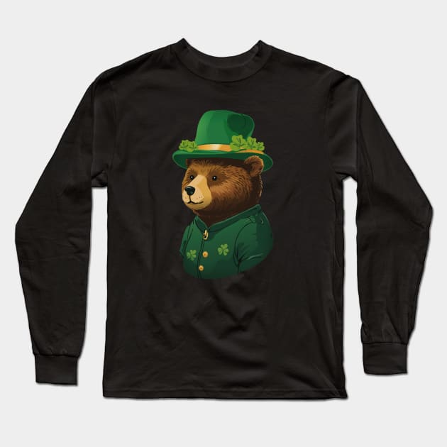 Irish Bear Long Sleeve T-Shirt by bobyberto